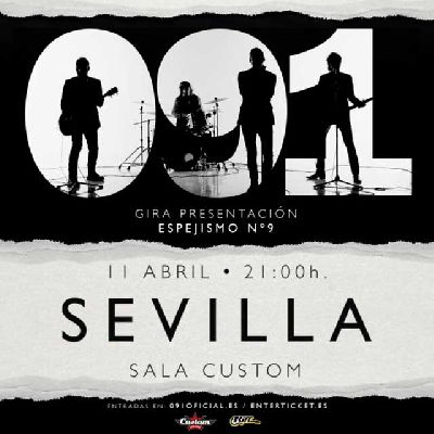 Cartel del concierto de 091 en Custom Sevilla 2026