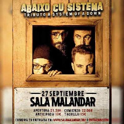 Cartel del concierto de Abaixo Cu Sistema en Malandar Sevilla 2024