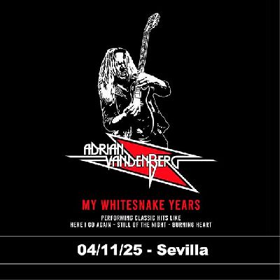 Cartel del concierto de Adrian Vandenberg en Custom Sevilla 2025