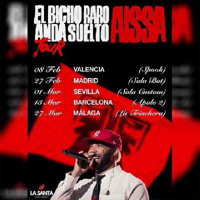 Cartel de la gira El bicho raro anda suelto tour 2025 de Aissa