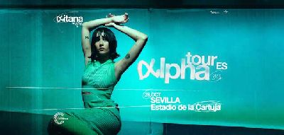 Cartel de la gira Alpha Tour 2023 en Sevilla de Aitana