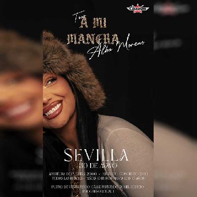 Cartel del concierto de Alba Moreno en Custom Sevilla 2026