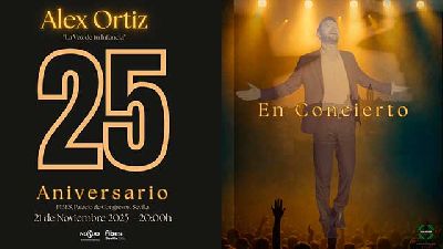 Cartel del concierto de Álex Ortiz en Fibes Sevilla 2025