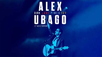 Cartel de la gira ¿Qué pides tú? 25º aniversario de Álex Ubago