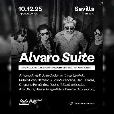 Cartel del concierto de Álvaro Suite en Malandar Sevilla 2025