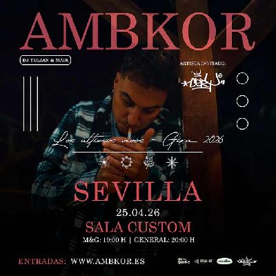 Cartel del concierto de Ambkor en Custom Sevilla 2026
