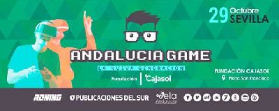 Cartel de Andalucía Game en Cajasol Sevilla 2022
