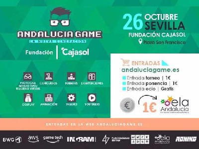 Cartel de Andalucía Game en Cajasol Sevilla 2024