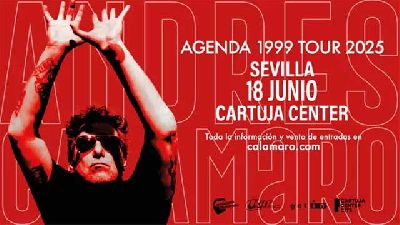 Cartel de Andrés Calamaro en el Cartuja Center de Sevilla 2025