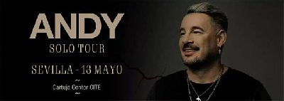 Cartel del concierto de Andy en el Cartuja Center de Sevilla 2026