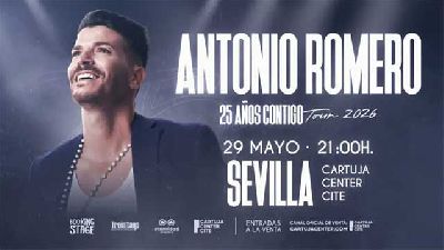 Cartel de Antonio Romero en el Cartuja Center de Sevilla 2026