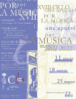 Cartel del XVIII ciclo de conciertos Una apuesta por la música 2022