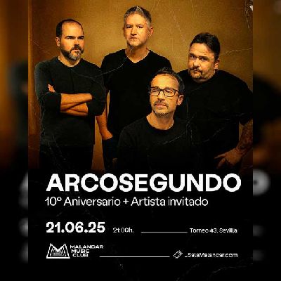 Cartel de los conciertos de Arcosegundo en Malandar Sevilla 2025