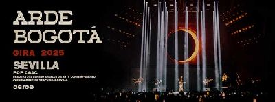 Cartel del concierto de Arde Bogotá en Pop CAAC Sevilla 2025