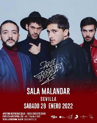 Cartel del concierto de Arde Bogotá en Malandar Sevilla 2022