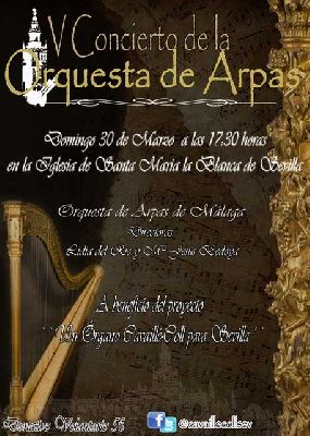Concierto: Orquesta de Arpas de Málaga en Santa María la Blanca