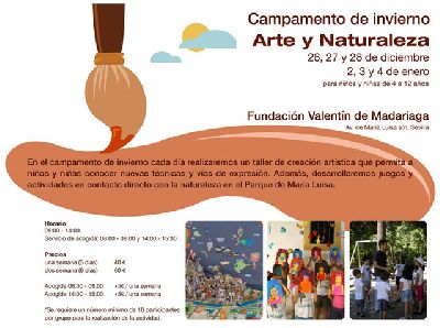 Campamento de invierno Arte y Naturaleza en Fundación Madariaga