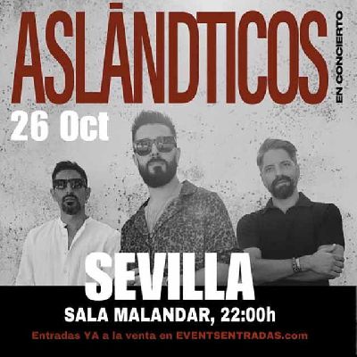 Cartel del concierto de Aslándticos en Malandar Sevilla 2024