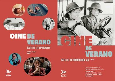 Cartel del cine de verano Asómate al patio 2026 en Sevilla