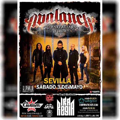 Cartel del concierto de Avalanch e Ira Regia en Custom Sevilla 2025