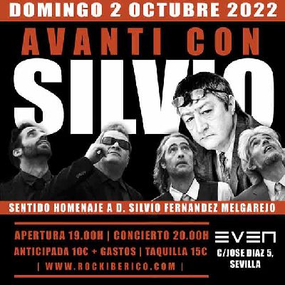 Cartel del concierto de Avanti con Silvio en la Sala Even Sevilla 2022