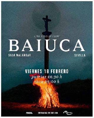 Cartel del concierto de Baiuca en Malandar Sevilla 2022