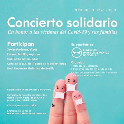 Cartel del concierto pro Banco de Alimentos en el Teatro de la Maestranza de Sevilla 2020