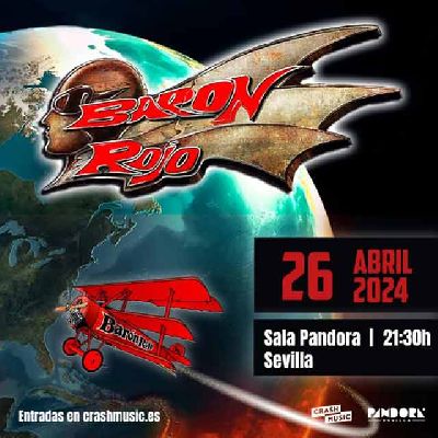 Cartel del concierto de Barón Rojo en Pandora Sevilla 2024