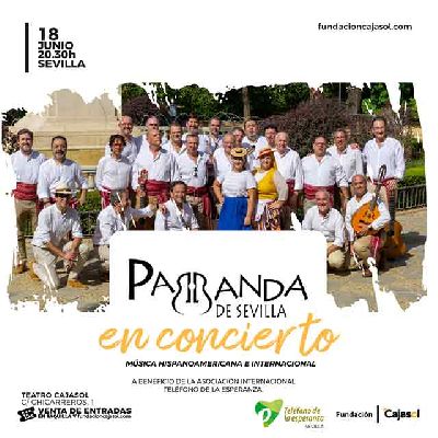 Cartel del concierto benéfico de la Parranda de Sevilla en Cajasol Sevilla 2026
