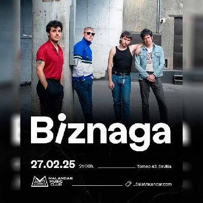 Cartel del concierto de Biznaga en Malandar Sevilla 2025