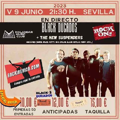 Cartel del concierto de Black Ducados en Malandar Sevilla 2023