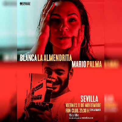 Cartel del concierto de Blanca la Almendrita y Mario Palma en FunClub Sevilla 2022