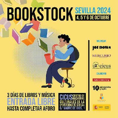 Cartel de la séptima edición del Bookstock Sevilla en el CICUS de Sevilla