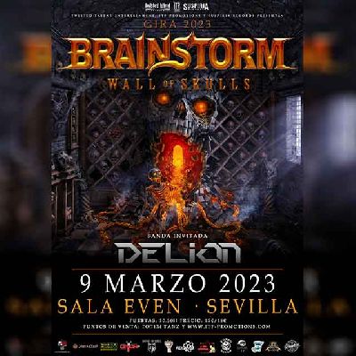 Cartel del concierto de Brainstorm y Delion en la Sala Even Sevilla 2023