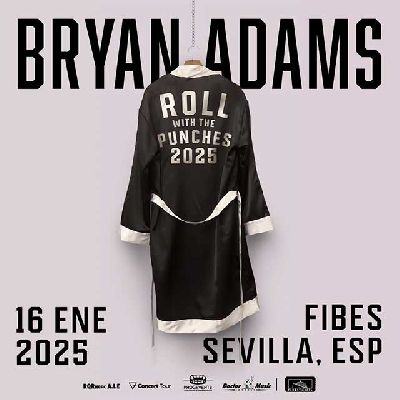 Cartel del concierto de Bryan Adams en Fibes Sevilla 2025