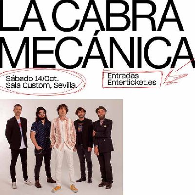 Cartel del concierto de La Cabra Mecánica en Custom Sevilla 2023