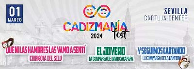 Cartel de Cádizmania Fest en el Cartuja Center de Sevilla 2024