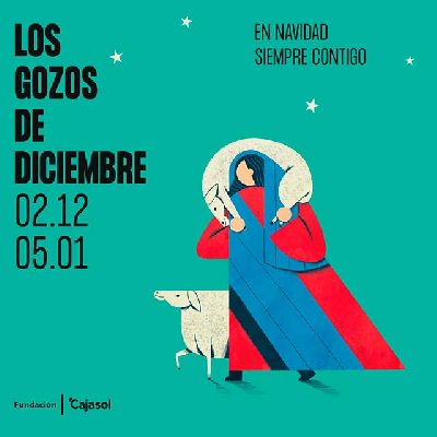 Cartel de los Gozos de diciembre 2022 en Cajasol Sevilla