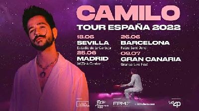 Cartel de la gira de Camilo Tour España 2022