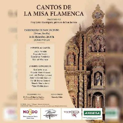 Cartel del concierto Cantos de la Misa Flamenca en la iglesia de San Jacinto de Sevilla 2022