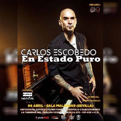 Cartel del concierto de Carlos Escobedo en Malandar Sevilla 2025