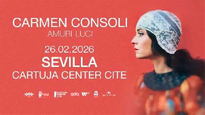 Cartel del concierto de Carmen Consoli en el Cartuja Center de Sevilla 2026