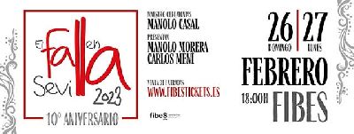 Cartel de la gala de Carnaval de Cádiz El Falla en Sevilla 2023
