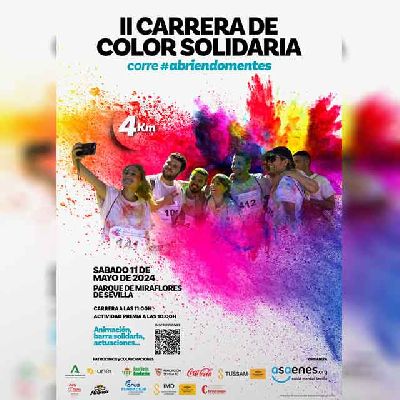 Cartel de la Carrera de Color Solidaria de Asaenes en Sevilla 2024