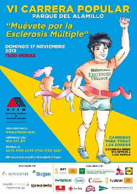 Cartel de la sexta Carrera Popular Muévete por la esclerosis múltiple en Sevilla