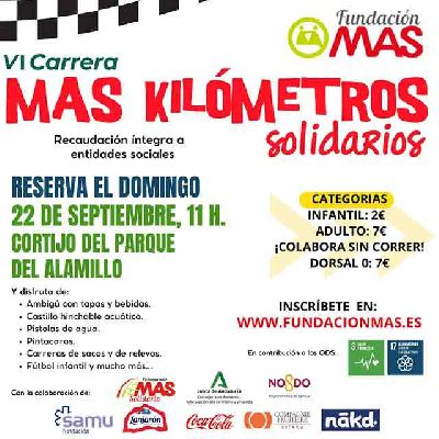 Cartel de la sexta Carrera MAS kilómetros solidarios en Sevilla 2024