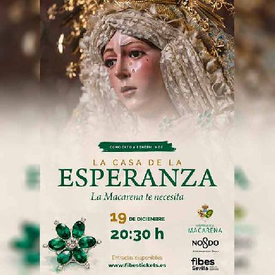 Cartel de La casa de la Esperanza en Fibes Sevilla 2026