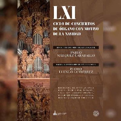 Cartel del XLI Ciclo de Conciertos de Órgano de Navidad en la Catedral de Sevilla