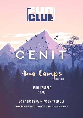 Cartel del concierto de Cenit y Ana Campo en FunClub Sevilla 2019