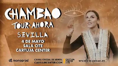 Cartel del concierto de Chambao en el Cartuja Center de Sevilla 2024